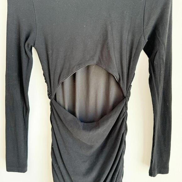 Princess Polly Black Long Sleeve Mini Bodycon Dress Size 2 - Picture 8 of 9